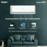 Haier | 1 Ton | 5 Star Split Inverter | HS13E-TXW5B | AC | White