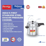 Prestige Deluxe Alpha Svachh Induction Bottom Pressure Cooker | 10 L | Stainless Steel | 20254