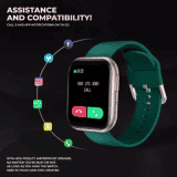 CORSECA Snugar Multifunction Calling Smart Watch Smartwatch | Green Strap