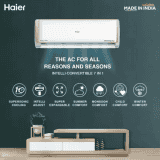 Haier | 1 Ton | 5 Star Split Inverter | HS13E-TXW5B | AC | White