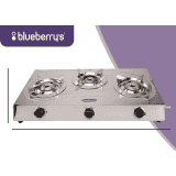 Blueberry's Blaze Full Stainless Steel Gas Stove | 3 Burner