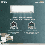 Haier | 1 Ton | 5 Star Split Inverter | HS13E-TXW5B | AC | White