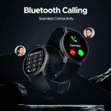 Boat Lunar Peak Smart Watch | 1.45" AMOLED Display, Advanced BT Calling, Always on Display, Cloud & Custom Watch Faces, in-Built Games | Black