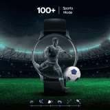 Boat Lunar Peak Smart Watch | 1.45" AMOLED Display, Advanced BT Calling, Always on Display, Cloud & Custom Watch Faces, in-Built Games | Black