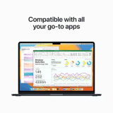 APPLE 2023 Macbook Air Apple M2 | 8 GB/256 GB SSD/macOS Ventura |  MQKR3HN/A  | 15.3 Inch | Silver | 1.51 Kg