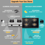 Prestige Marvel Glass Top Gas | Steel Manual Gas Stove | GTM 02