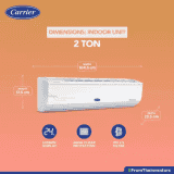 CARRIER Convertible 2 TON 3 STAR INVERTER AC 2023 Model |  I/D-24K ESTER EXi | White