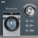 IFB | SENATOR SXS 8012 | 8 kg Steam Wash | Fully Automatic | Front Load Washing Machine with In-built Heater | Silver
