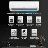 LG | 1 Ton | 5 Star | Rs-Q14Ynze | Ai Dual Inverter Split Ac | White