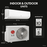 LG 1.5 Ton 3 Star RSNQ18DNXE Inverter Split AC | White