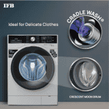 IFB | SENATOR SXS 8012 | 8 kg Steam Wash | Fully Automatic | Front Load Washing Machine with In-built Heater | Silver