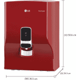 LG WW130NP 8 L RO Water Purifier With Dual Protection Stainless Steel Tank, Wall Mount