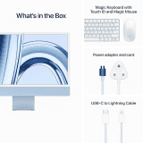 Apple 2023 iMac | MQRQ3HN/A | M3 chip with 8‑core CPU and 10‑core GPU | 8GB Unified Memory | 256GB | Blue