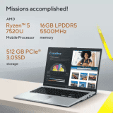 ASUS Vivobook Go 15 (2023) AMD Ryzen 5 Quad Core 7520U  | 16 GB/512 GB SSD/Windows 11 Home | E1504FA-NJ543WS  |  With MS Office | Green Grey |