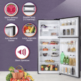 LG 1 Star Frost Free Double Door Convertible Refrigerator | Door Cooling | Inverter Compressor | Express Freeze | Multi Air Flow | 412 L | GL-T432AESR | Ebony Sheen