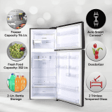 LG 446 Litres 1 Star Frost Free Double Door Convertible Refrigerator |  GL-T502AESR.DESZEB | Ebony Sheen  |