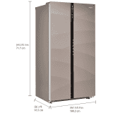 Whirlpool 603 L Inverter Frost-Free Side-By-Side Refrigerator  | WS SBS 603 | CRYSTAL GOLD |