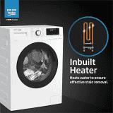 Voltas Beko 8.0kg, Inverter, 5 Star Front Load Washing Machine | WFL8012VTWA | White | Stain Expert |