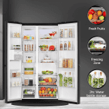 LG 655 L Frost Free Inverter Side by Side Refrigerator  | GL-B257HWBY | Express Freezing | Multi Air-Flow) | Western Black |