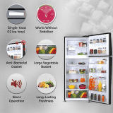 LG 446 Litres 1 Star Frost Free Double Door Convertible Refrigerator |  GL-T502AESR.DESZEB | Ebony Sheen  |