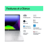 HP Pavilion Plus  | 14-EH1022TU | Intel Core i5 13th Gen 1340P | 16 GB/512 GB SSD/Windows 11 Home | Natural Silver