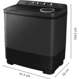 SAMSUNG Semi Automatic Top Load Washing Machine | 11.5 kg | Black, Grey | WT11A4260GD/TL