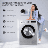 BOSCH 8 kg | Fully Automatic Front Load Washing Machine | WAJ2426PIN | In-built Heater | Silver
