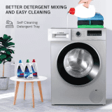 BOSCH 8 kg | Fully Automatic Front Load Washing Machine | WAJ2426PIN | In-built Heater | Silver