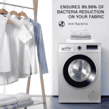 BOSCH 8 kg | Fully Automatic Front Load Washing Machine | WAJ2426PIN | In-built Heater | Silver
