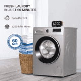 BOSCH 8 kg | Fully Automatic Front Load Washing Machine | WAJ2426PIN | In-built Heater | Silver