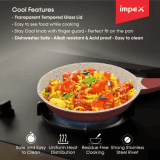 IMPEX RUBY 24 Aluminium Diecast Nonstick Fry Pan 24 cm diameter 1 L capacity  Aluminium, Non-stick
