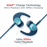 boAt Rockerz 235 Pro with upto 20 Hours Playback & ASAP Charge Bluetooth Headset  | Furious Blue