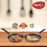 Pigeon Favourite Duo Pack Tawa & Fry Pan Non Stick Coated Cookware Set  | Aluminium | 2 Piece