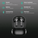 boAt | Airdopes 418 TWS | Active Noise Cancellation | IPX4 Water Resistant | IWP Technology | Black Storm Earbuds