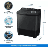 Samsung Semi Automatic Top Load Washing Machine | 8.5 kg | Dark Gray | WT85B4200GD/TL