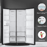 LG Side by Side Refrigerator with Smart Diagnosis | 655 L | GL-B257EESX | Ebony Sheen