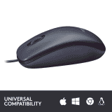 Logitech M100r Wired USB Mouse | Black |