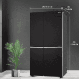 LG Side by Side Refrigerator with Smart Diagnosis | 655 L | GL-B257EESX | Ebony Sheen