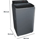 BOSCH 6.5 kg 5 Star With Vario Drum & Anti Tangle Program Fully Automatic Top Load Washing Machine WOE651D0IN Grey