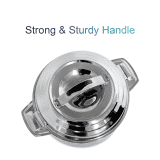 Blueberry’s Hotpot Thermoware Casserole | 2500 ml | 100% Stainless Steel | Unique Locking System | Keeping Hot for Hours | Silver