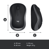 Logitech Wireless USB Mouse | M185