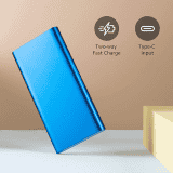 MI 10000mAh 3i Lithium Polymer Power Bank |  Dual Input(Micro-USB and Type C) and Output Ports 18W Fast Charging  | Metallic Blue |