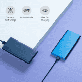 MI 10000mAh 3i Lithium Polymer Power Bank |  Dual Input(Micro-USB and Type C) and Output Ports 18W Fast Charging  | Metallic Blue |