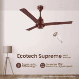 Orient Electric EcoTech Supreme Ceiling Fan | 5 Star | 1200 mm | BLDC Motor | Remote | 3 Blade | Brown