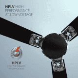 Havells Enticer Art 1200mm Ceiling Fan Black/Chrome