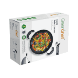 Greenchef Namo Nonstick Aluminium Cookware Kadai with Stainless Steel Lid | 260 mm