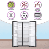 LG 694 L | Frost Free Smart Inverter | GC-B257SQUV AMCQEBN | Door Cooling Plus Technology Side-by-Side Refrigerator | Matte Black