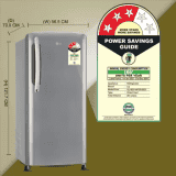 LG 201 L 3 Star | Direct Cool Single Door Refrigerator | Fast Ice Making | GL-B211HPZD | Shiny Steel