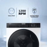 Haier HW80-IM12929C |Super Drum Inverter | Washing Machine Fully Automatic Front Load | 8 kg