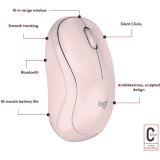 Logitech M240 Wireless Optical Mouse with Bluetooth | Rose